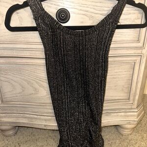 SHEIN Black and Silver Glitter Top